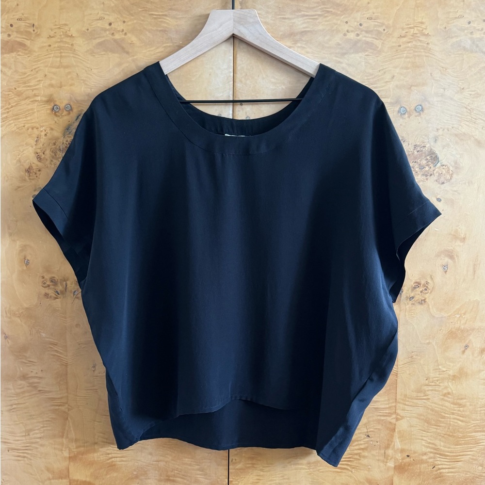 Joie 100% Silk Casual Drape Blouse - Black - Size X-Small